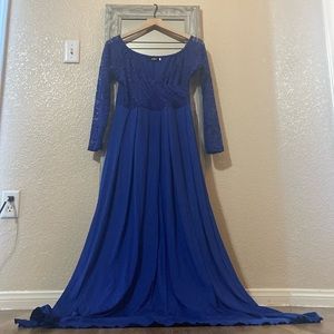 Women’s Maternity Off the Shoulder Long Dress